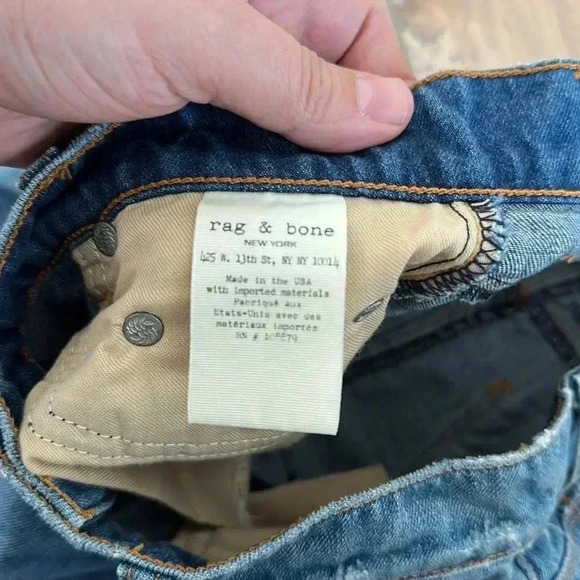 RAG & BONE Rag & Bone Distressed Denim Pencil Skirt Shredded Light Wash Sz 25 - Picture 6 of 9